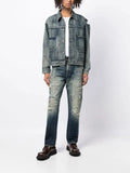 Neighborhood distressed-effect denim jacket