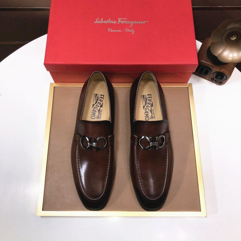 Ferragamo Metal Ring Loafers